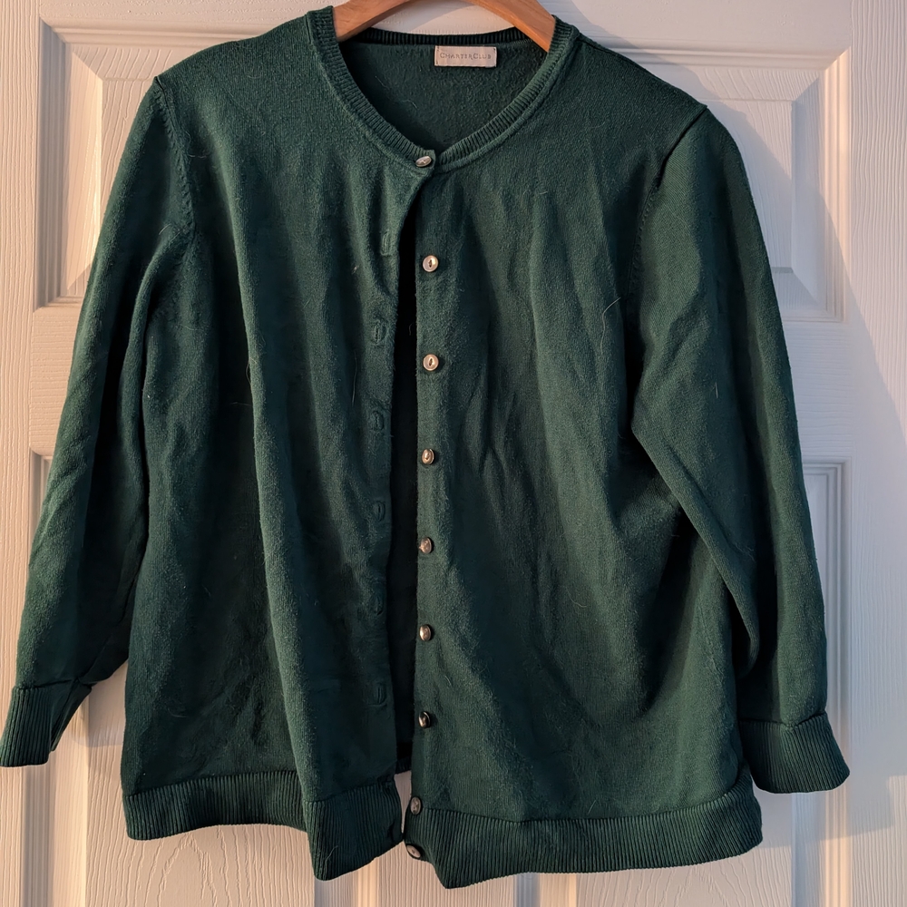 Charter Club Forest Green Knit Sweater